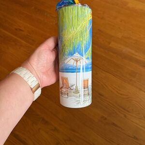 Tropical Beach Scene Tumbler